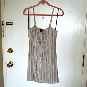 rainbow stripe linen dress forever 21